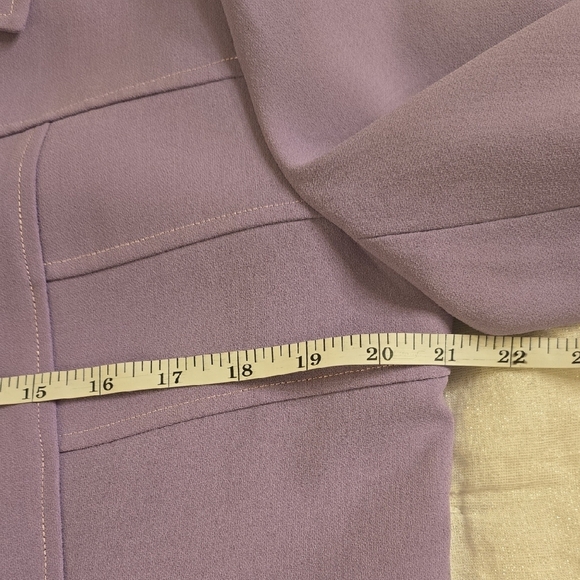 FOX LADY Elegant Purple Trench Coat with Tailored Fit - Picture 9 of 13